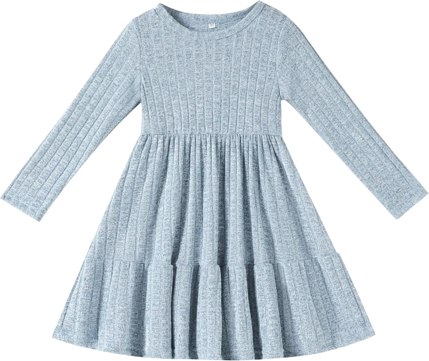 Toddler Baby Girl Long Sleeve Dress Girls Knit Sweater Dresses Tiered Kids Swing Holiday Clothes Fall Winter