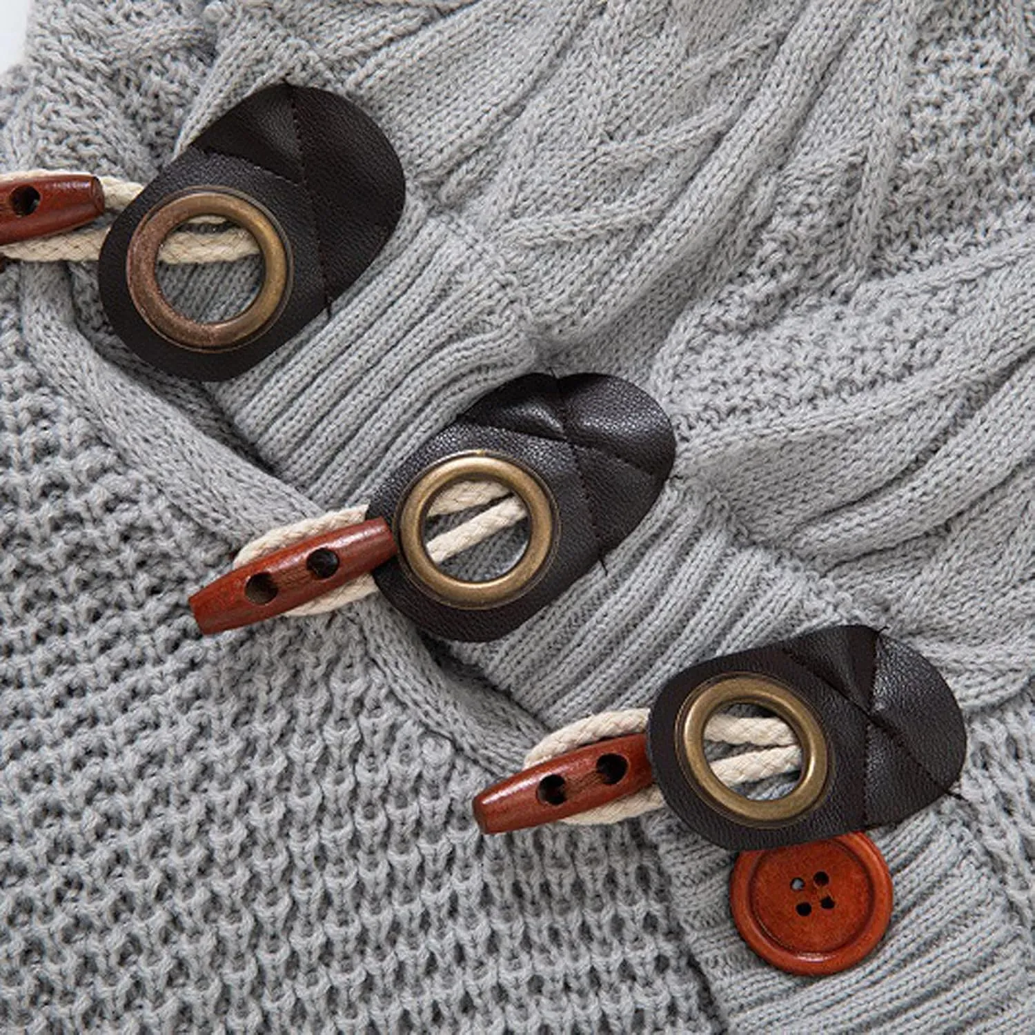 tuduoms Chunky Cardigan Sweaters for Men Vintage Button Down Sweaters Winter Cable Knit Open Front Long Sleeve Cardigan Coat