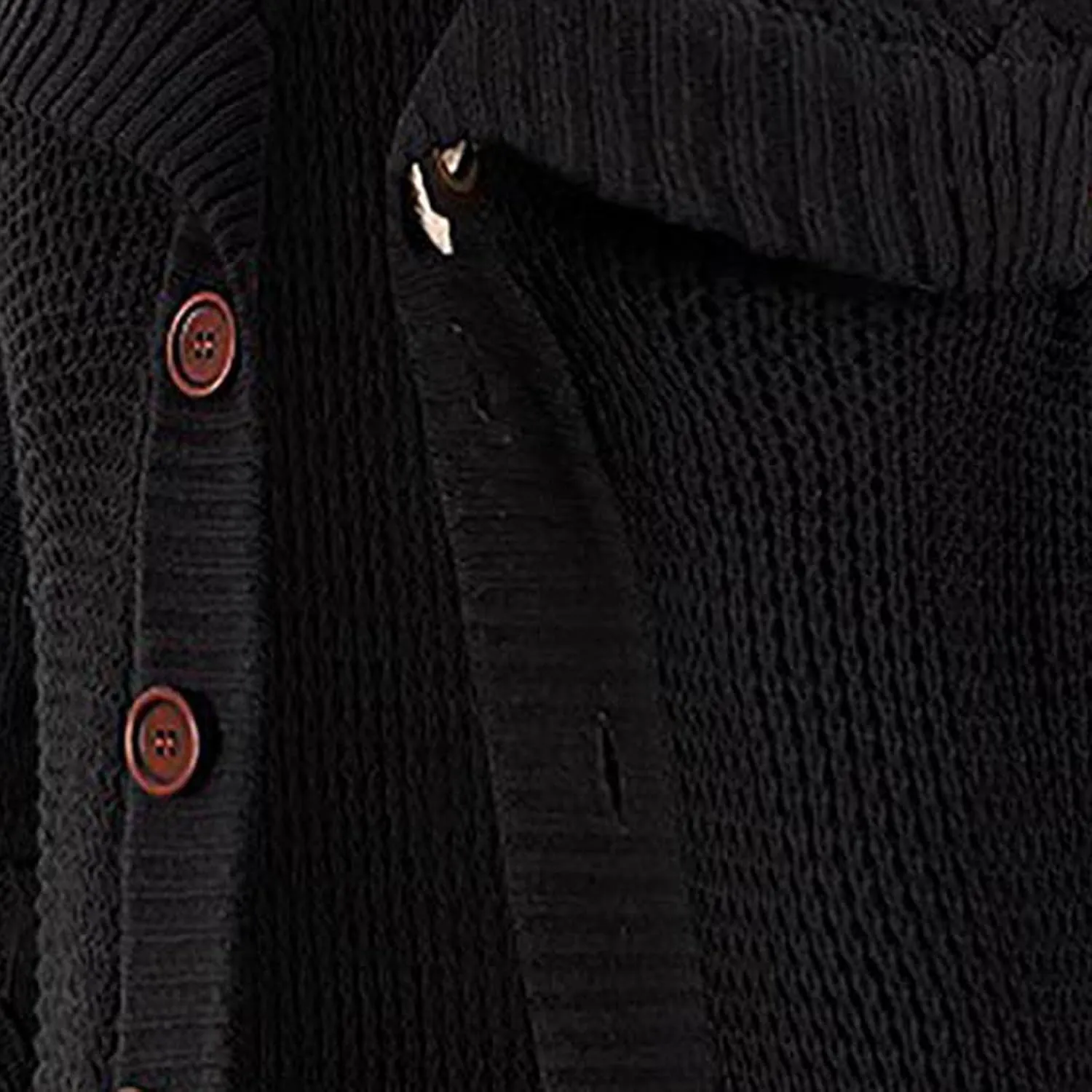 tuduoms Chunky Cardigan Sweaters for Men Vintage Button Down Sweaters Winter Cable Knit Open Front Long Sleeve Cardigan Coat