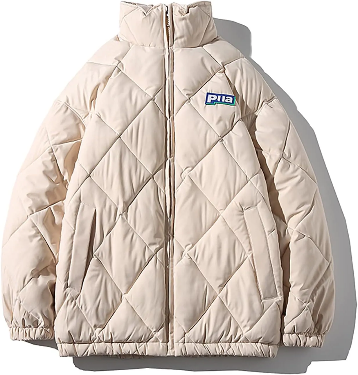 tuduoms Oversized Puffer Jacket Men's Warm Baggy Down Coat Winter Parka Thicken Padded Bubble Overcoat Snow Bomber Jackets