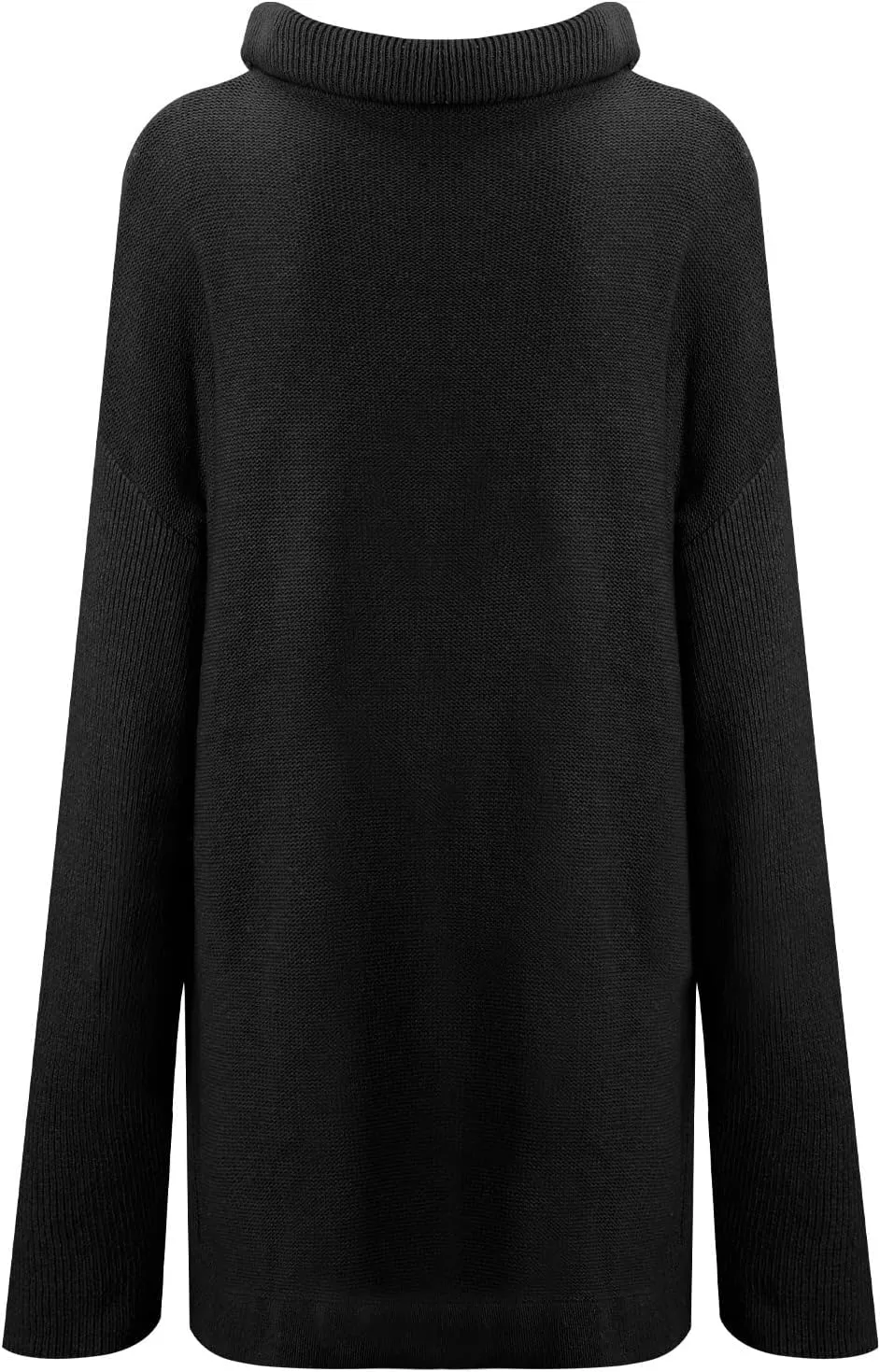 tuduoms Womens Oversized Sweaters Turtleneck Long Batwing Sleeve Asymmetric Hem Winter Pullover Sweater Knit Cardigan Tops