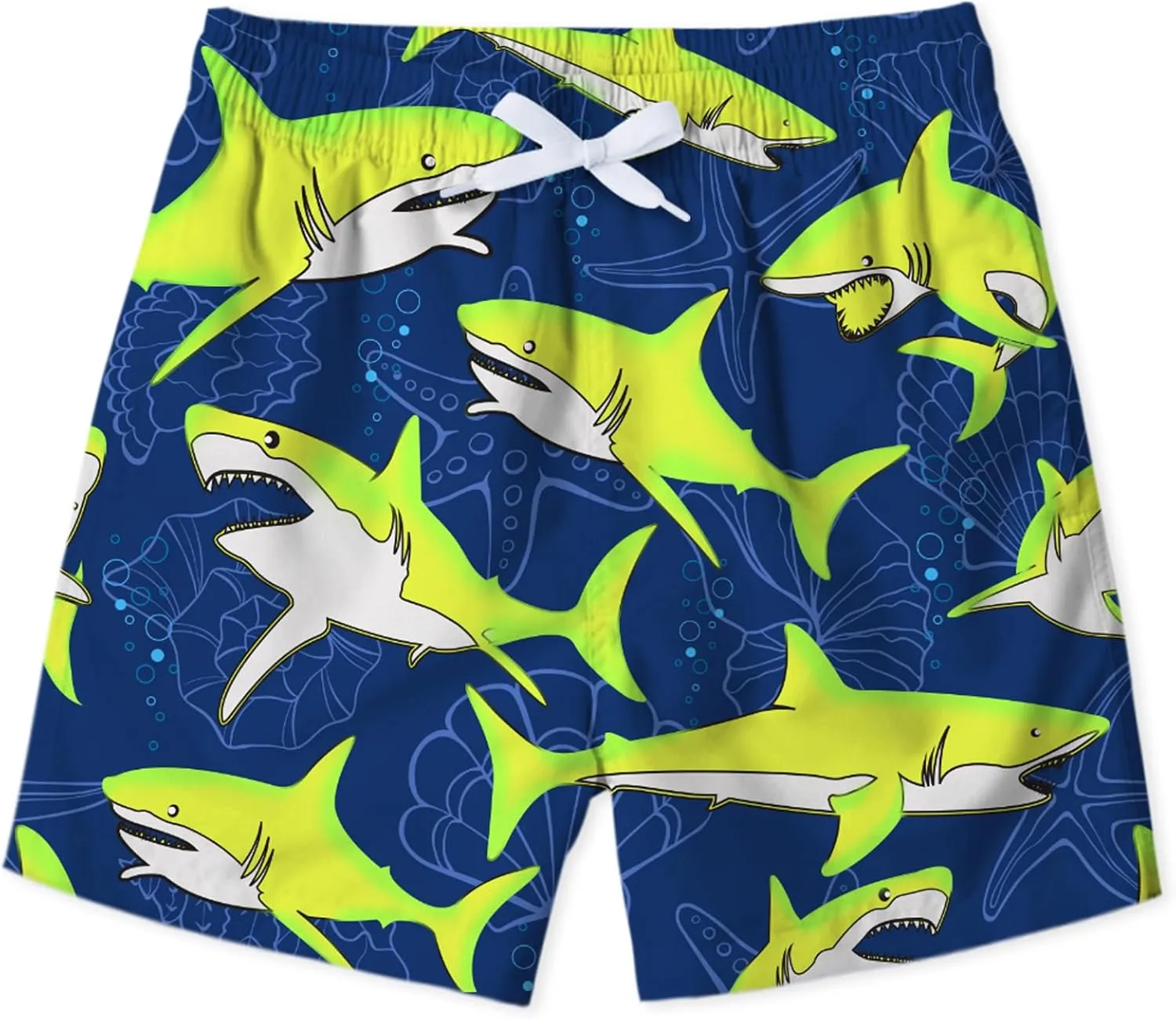 uideazone Boys Swim Trunks 3D Funny Print Surfing Board Shorts Quick Dry UPF 50  Swimsuit Beachwear with Mesh Lining 2-12T