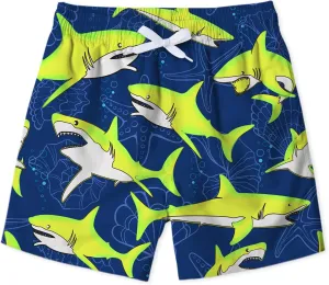 uideazone Boys Swim Trunks 3D Funny Print Surfing Board Shorts Quick Dry UPF 50  Swimsuit Beachwear with Mesh Lining 2-12T