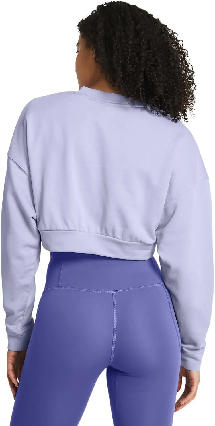 Under Armour Women's Rival Terry Oversized Cropped Crew Neck Sweatshirt