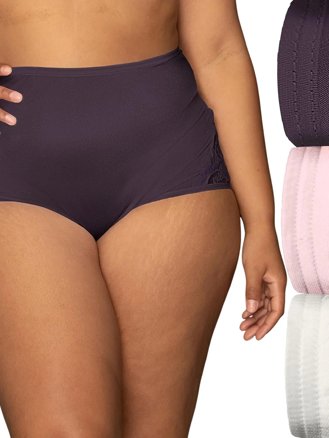 Vanity Fair Women's High Waisted Underwear, Full Coverage Ladies Panties, Perfectly Yours Briefs