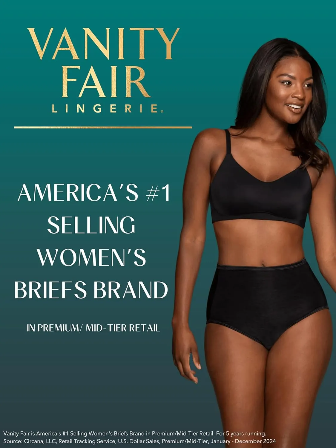 Vanity Fair Women's High Waisted Underwear, Full Coverage Ladies Panties, Perfectly Yours Briefs
