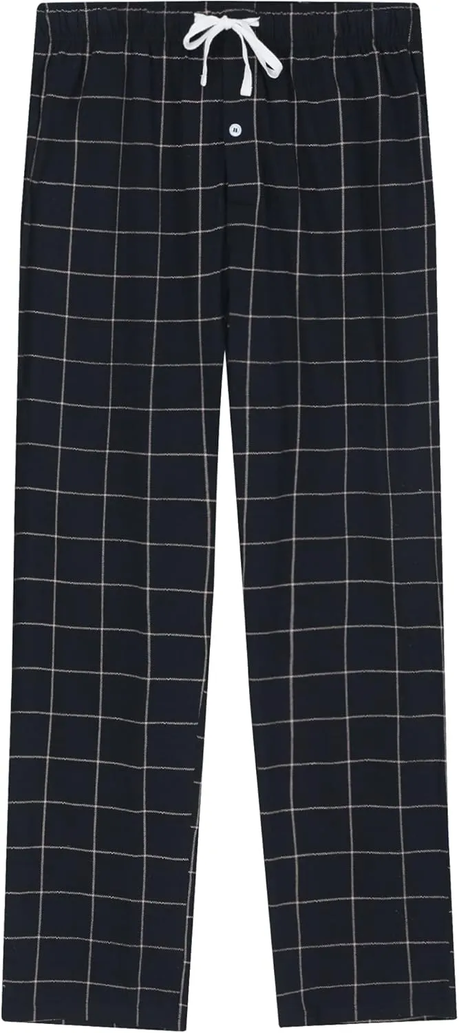 Vulcanodon Mens Cotton Pajama Pants, Lightweight Sleep Pants for Men