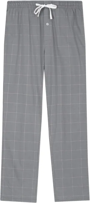 Vulcanodon Mens Cotton Pajama Pants, Lightweight Sleep Pants for Men