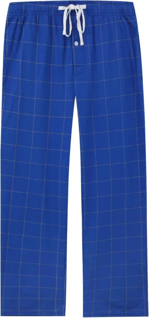 Vulcanodon Mens Cotton Pajama Pants, Lightweight Sleep Pants for Men