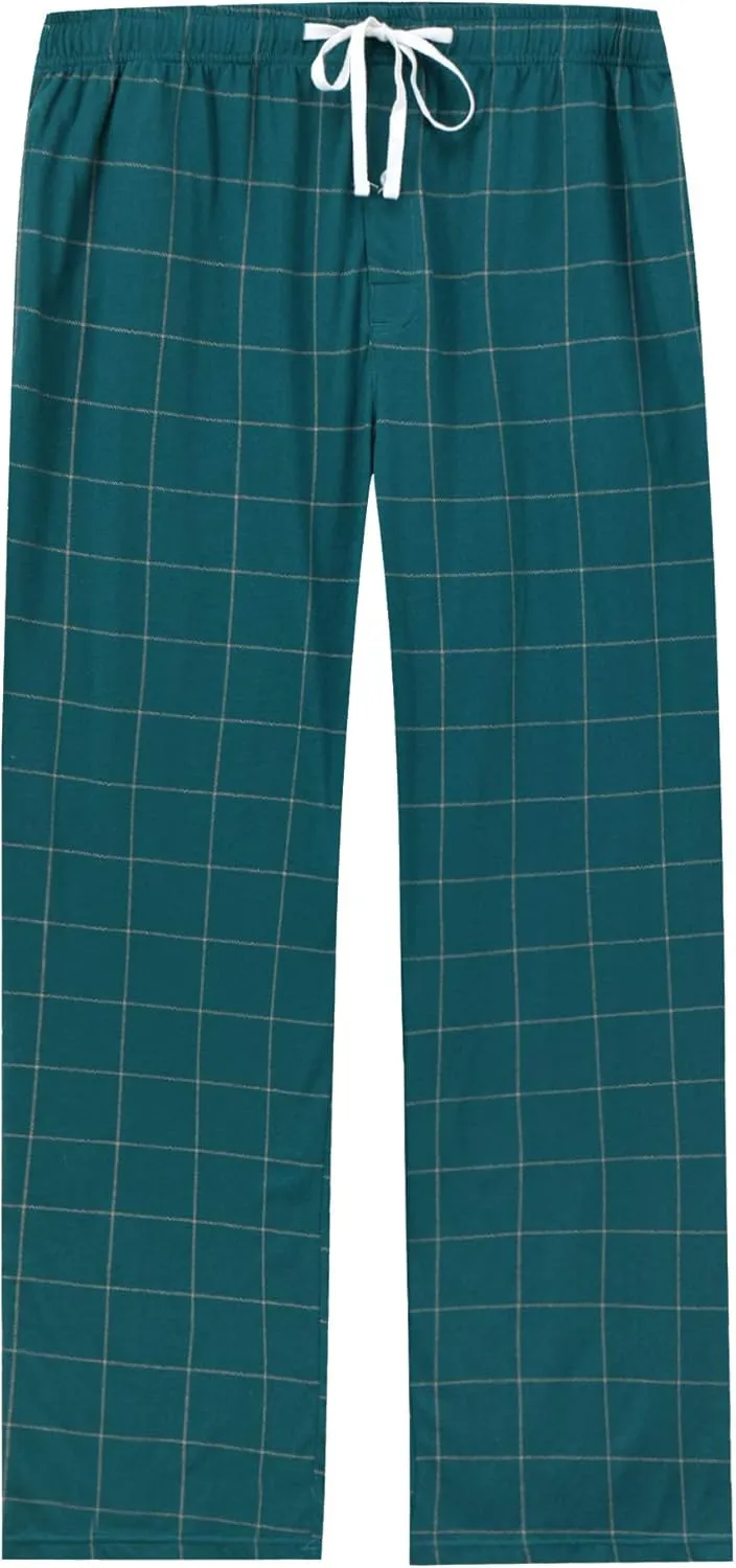 Vulcanodon Mens Cotton Pajama Pants, Lightweight Sleep Pants for Men