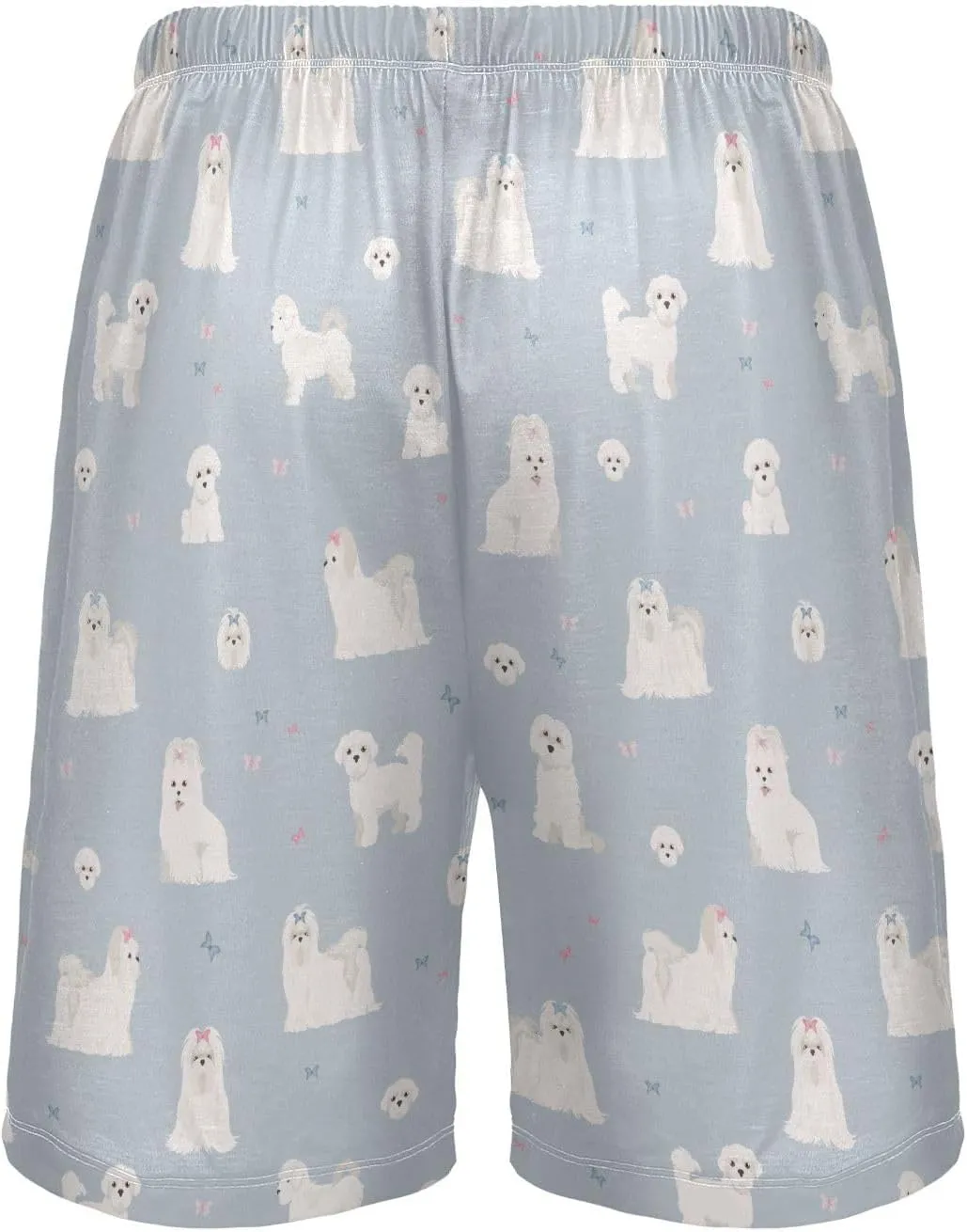 vvfelixl Men's Pajama Shorts Australian Shepherd Dog Sleep Shorts for Men Pajama Bottom Pants S