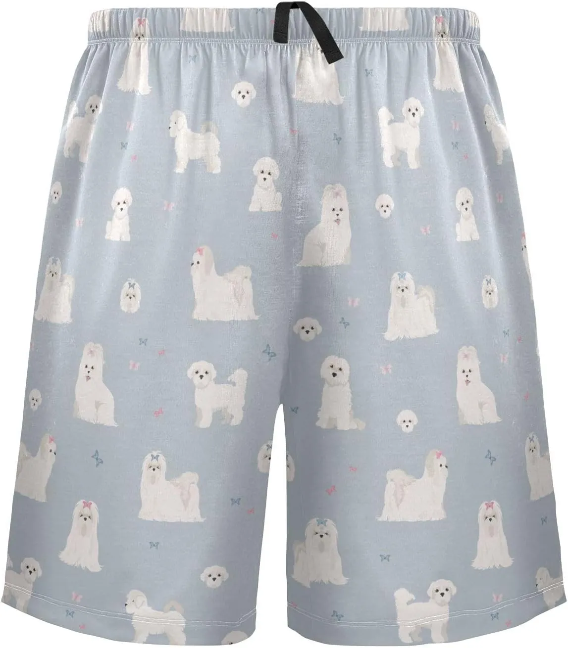vvfelixl Men's Pajama Shorts Australian Shepherd Dog Sleep Shorts for Men Pajama Bottom Pants S