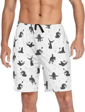 vvfelixl Men's Pajama Shorts Australian Shepherd Dog Sleep Shorts for Men Pajama Bottom Pants S