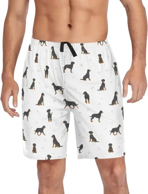 vvfelixl Men's Pajama Shorts Australian Shepherd Dog Sleep Shorts for Men Pajama Bottom Pants S