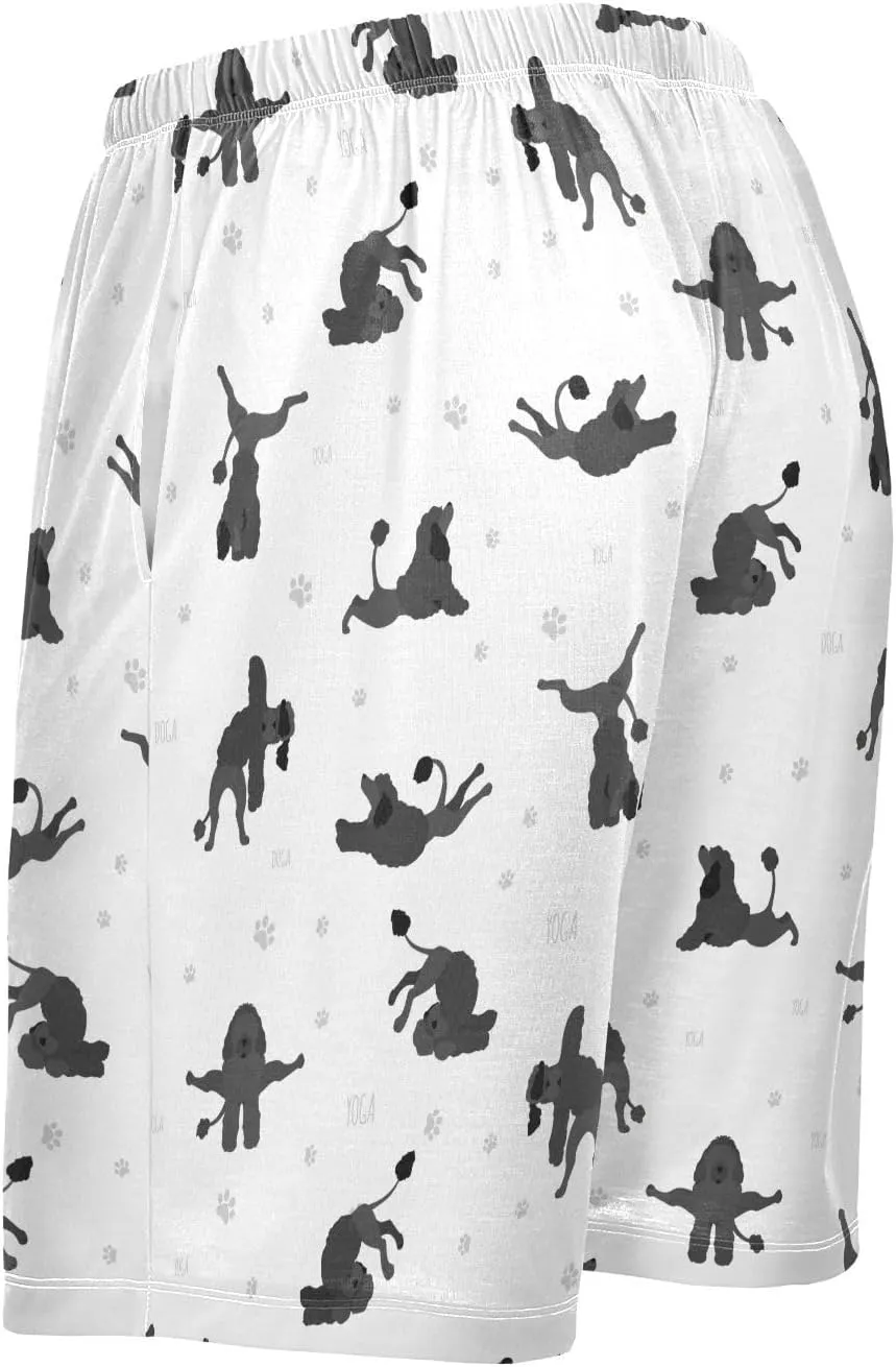 vvfelixl Men's Pajama Shorts Australian Shepherd Dog Sleep Shorts for Men Pajama Bottom Pants S