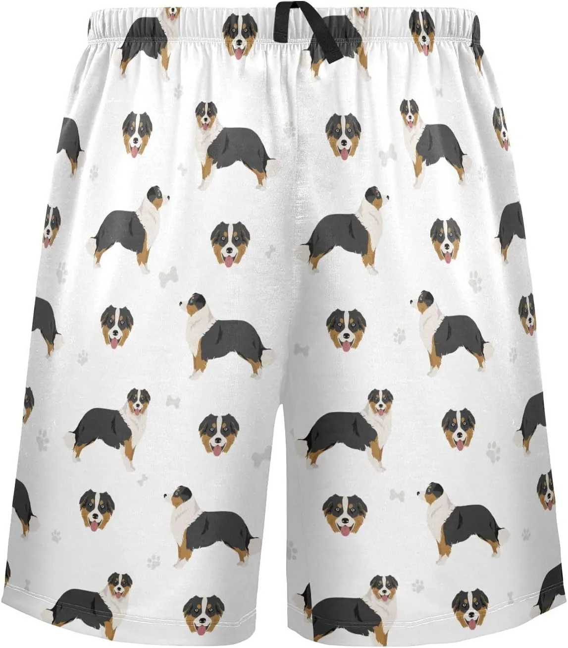 vvfelixl Men's Pajama Shorts Australian Shepherd Sleep Shorts for Men Pajama Bottom Pants with Drawstring & Pockets S