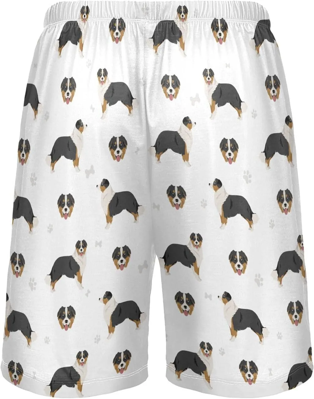vvfelixl Men's Pajama Shorts Australian Shepherd Sleep Shorts for Men Pajama Bottom Pants with Drawstring & Pockets S