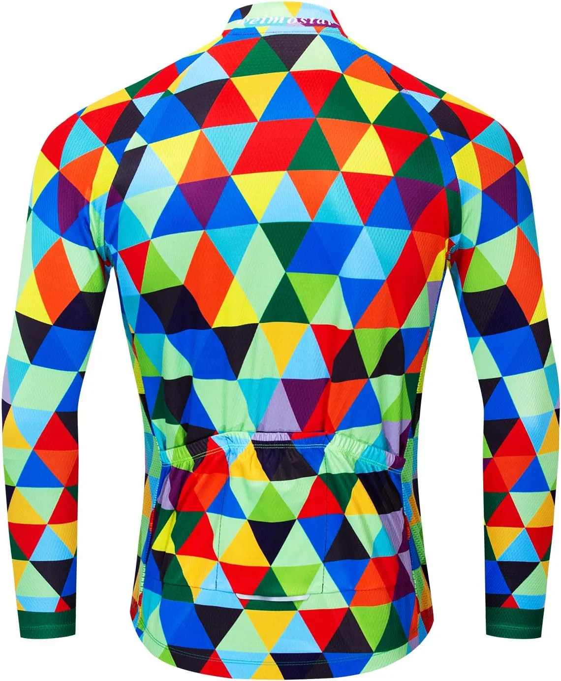 Weimostar Men's Cycling Jersey Short Sleeve Bike Clothing Multicolored Diamond