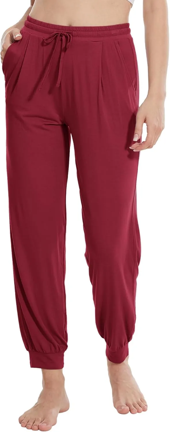 WiWi Pajama Pants for Women Viscose from Bamboo Lounge Bottoms with Pocket Sweatpants Joggers Night Pant S-XXL