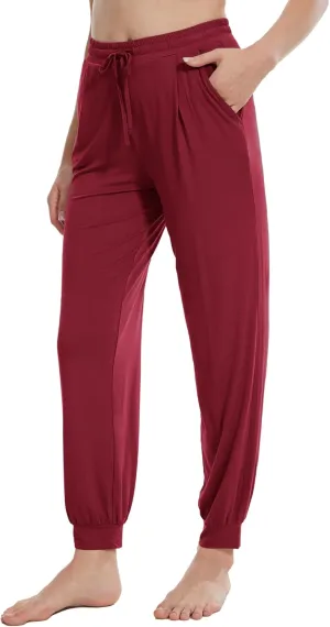 WiWi Pajama Pants for Women Viscose from Bamboo Lounge Bottoms with Pocket Sweatpants Joggers Night Pant S-XXL