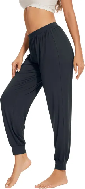 WiWi Womens Pajama Bottoms Soft Viscose from Bamboo Joggers pants Yoga Pants Casual Lounge S-XXL