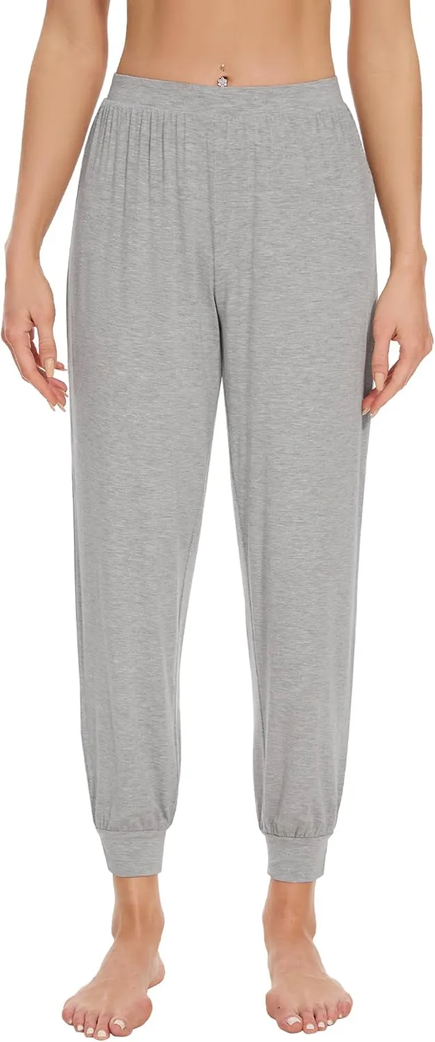 WiWi Womens Pajama Bottoms Soft Viscose from Bamboo Joggers pants Yoga Pants Casual Lounge S-XXL