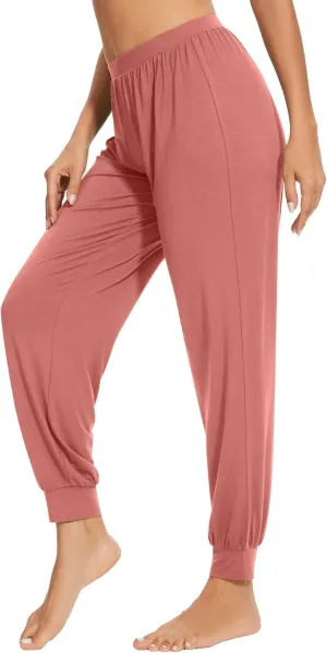 WiWi Womens Pajama Bottoms Soft Viscose from Bamboo Joggers pants Yoga Pants Casual Lounge S-XXL