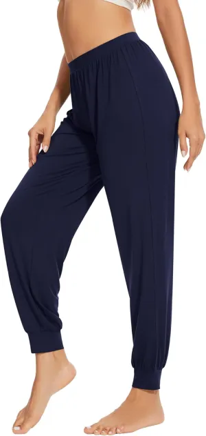 WiWi Womens Pajama Bottoms Soft Viscose from Bamboo Joggers pants Yoga Pants Casual Lounge S-XXL