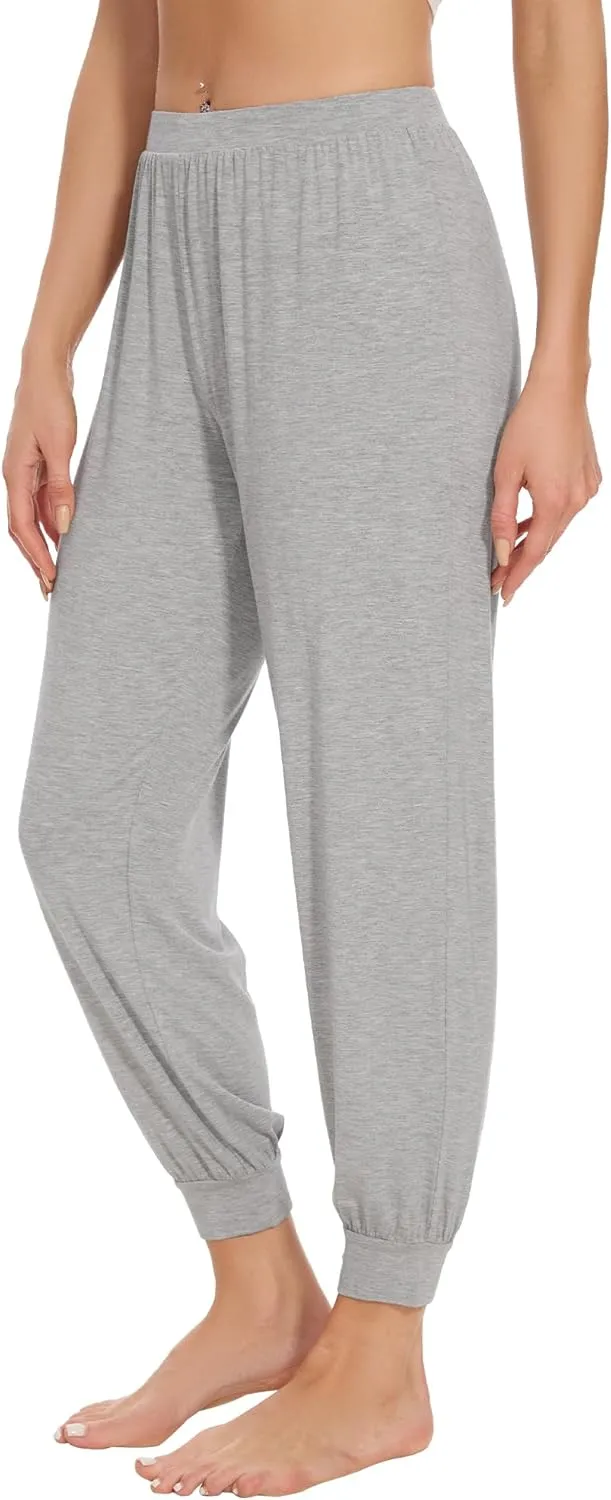 WiWi Womens Pajama Bottoms Soft Viscose from Bamboo Joggers pants Yoga Pants Casual Lounge S-XXL