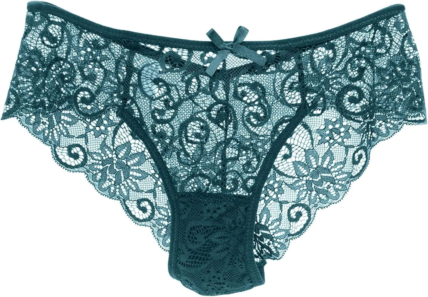Women High-Waisted G String Thongs Underwears Lightweight Soft Lace Trim T-Back Panties