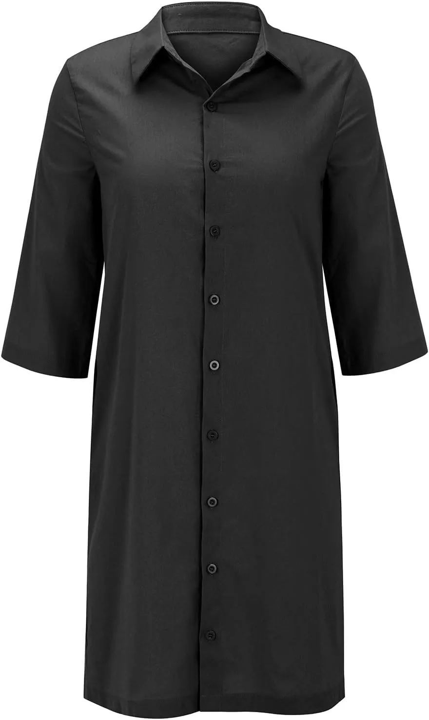 Women Linen Dress Loose Flowy Half Sleeve Button Down Resort Dresses Homecoming Solid Cruise Outfits for Women 2025