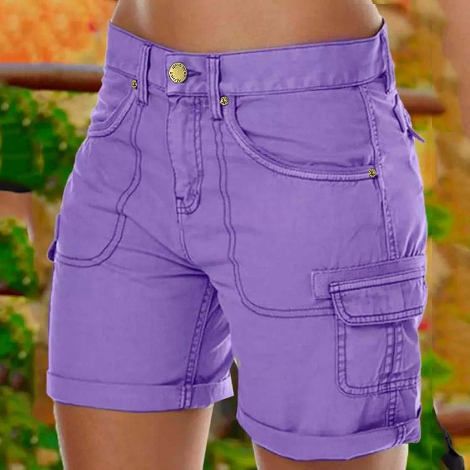 Womens Cargo Hiking Shorts Summer Casual High Waist Lightweight Cargo Shorts Althletic Workout Clothes with Pockets