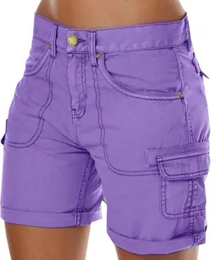 Womens Cargo Hiking Shorts Summer Casual High Waist Lightweight Cargo Shorts Althletic Workout Clothes with Pockets