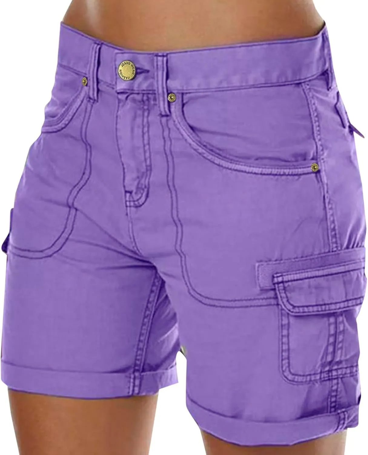 Womens Cargo Hiking Shorts Summer Casual High Waist Lightweight Cargo Shorts Althletic Workout Clothes with Pockets
