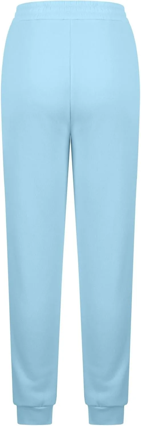 Womens Cinch Bottom Sweatpants Stars Print High Waisted Athletic Joggers Fleece Lined Lounge Trousers Winter Outfits