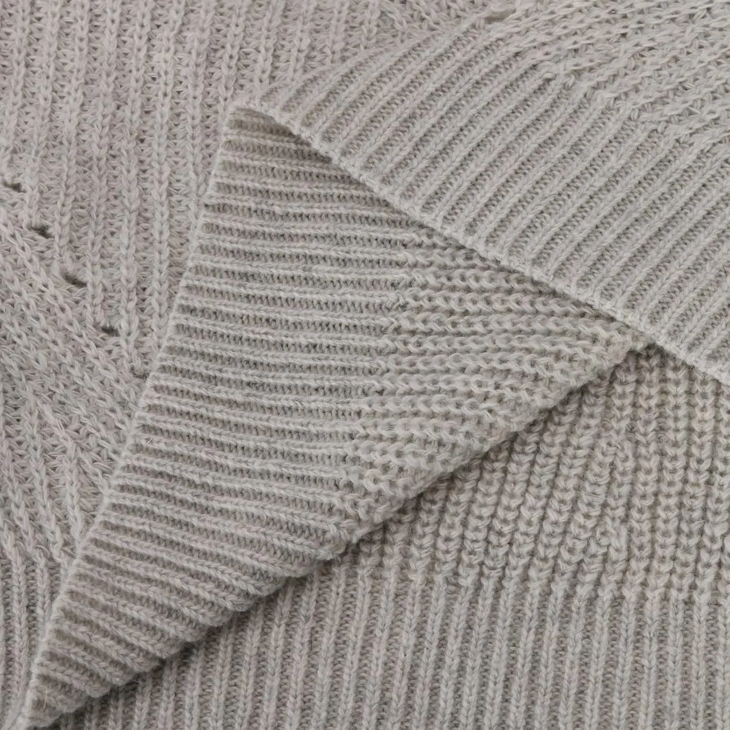Womens Crewneck Fall Sweaters Solid Crochet Knit Sweaters Hollow Out Pullover Sweater Long Sleeve Jumper Tops