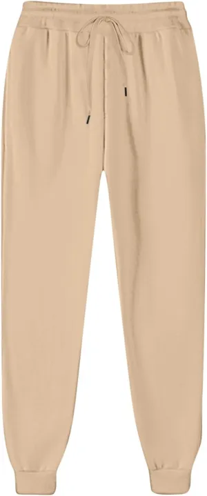 Women's Joggers Fleece Lined Sweatpants Warm Winter Pants High Waisted Casual Pants Comfy Lounge Pants with Pockets