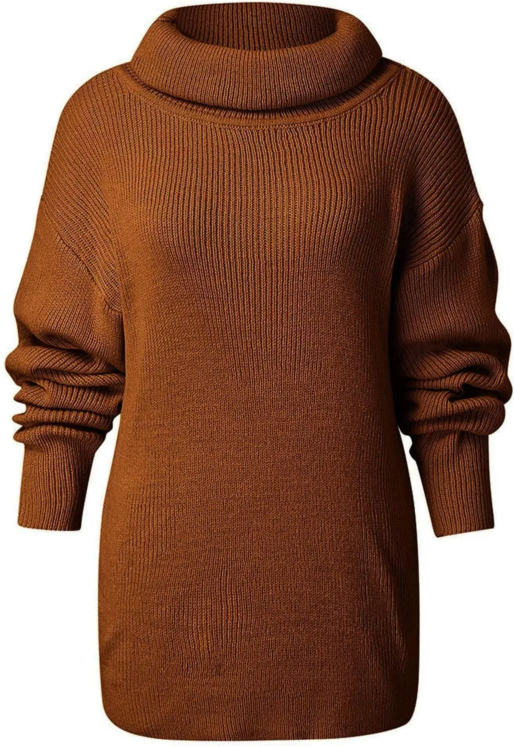 Women's Oversized Turtleneck Sweaters Soft Cozy Chunky Knit Pullover Sweater Slouchy Batwing Sleeve Jumper Tops