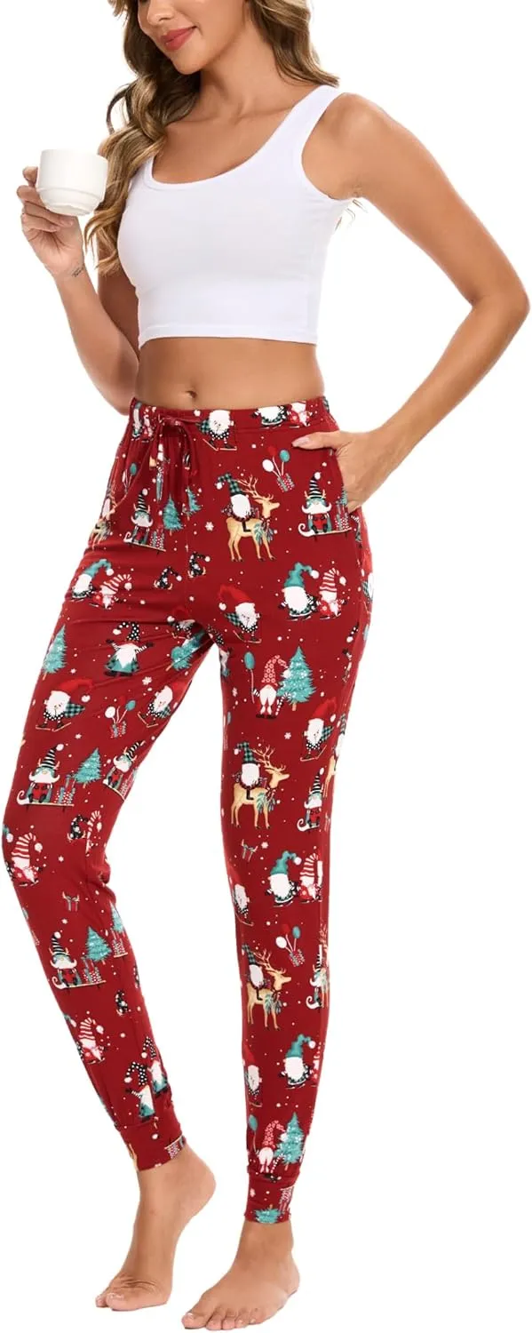 Women's Pajama Pants - Viscose Made from Bamboo, Joggers Pants with Pockets Comfy Lounge Sleep Pants Pj Bottoms