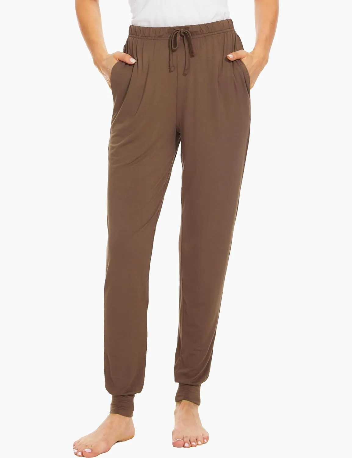 Women's Pajama Pants - Viscose Made from Bamboo, Joggers Pants with Pockets Comfy Lounge Sleep Pants Pj Bottoms