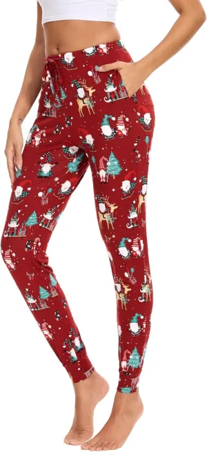 Women's Pajama Pants - Viscose Made from Bamboo, Joggers Pants with Pockets Comfy Lounge Sleep Pants Pj Bottoms