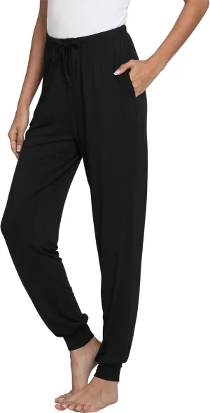 Women's Pajama Pants - Viscose Made from Bamboo, Joggers Pants with Pockets Comfy Lounge Sleep Pants Pj Bottoms
