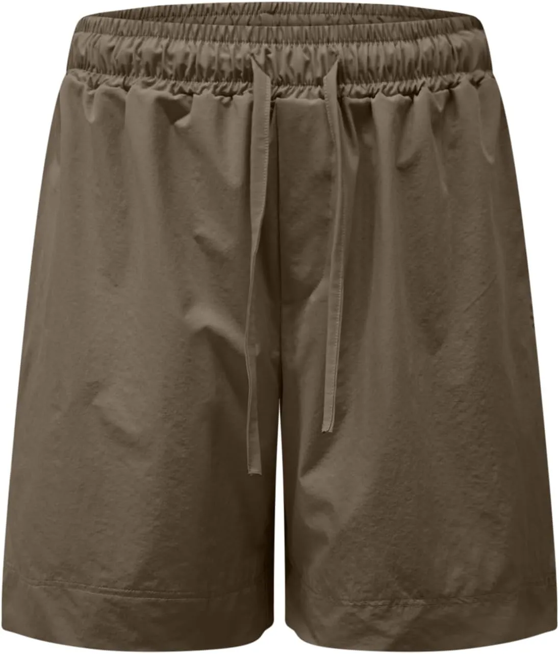 Womens Quick Dry Gym Shorts Summer Elastic Waist Workout Short Pants Loose Casual Side Slit Shorts with Zipper Pocket