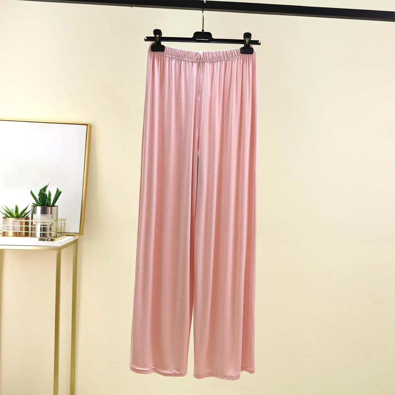 Women's Sleep Pants Summer Modal Lounge Home Wear Bottoms Pajama Pj Pant with Pocket Drawstring Slacks Trouser Clothes