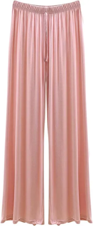Women's Sleep Pants Summer Modal Lounge Home Wear Bottoms Pajama Pj Pant with Pocket Drawstring Slacks Trouser Clothes