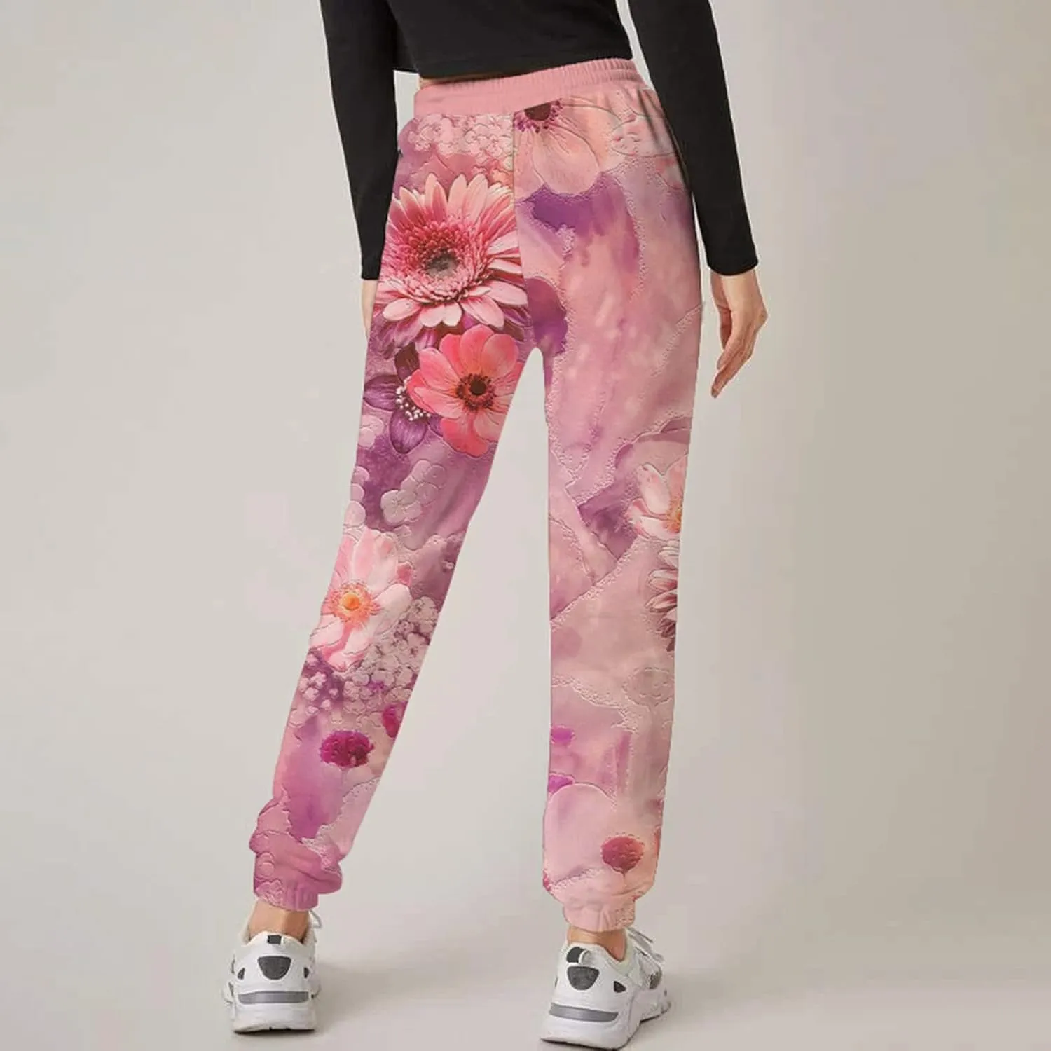 Womens Sweatpants with Pockets Elastic Waist Soft Leggings Tie-dye Fall Womens Sweatpants Workout High Waisted Pants