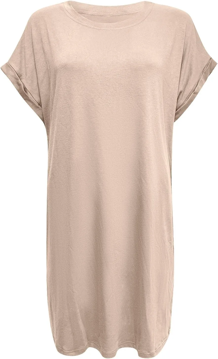 Womens T Shirt Dress Casual Cotton Short Sleeve Crewneck Tunic Midi Dress with Pockets Summer Holiday Sundresses for Women