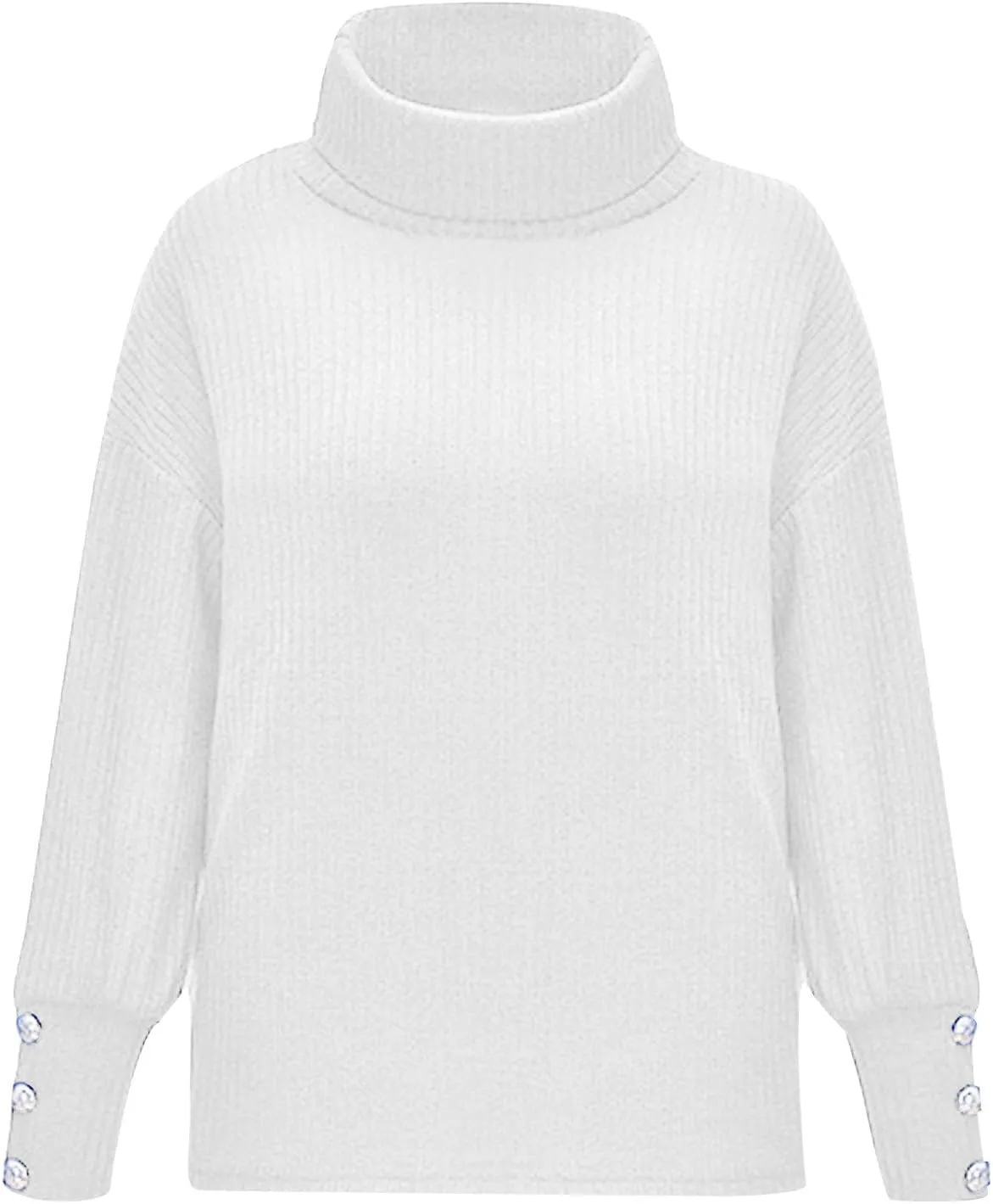 Womens Turtleneck Chunky Pullover Oversized Sweaters Cowl Neck Long Sleeve Winter Slouchy Loose Knit Sweaters Trendy