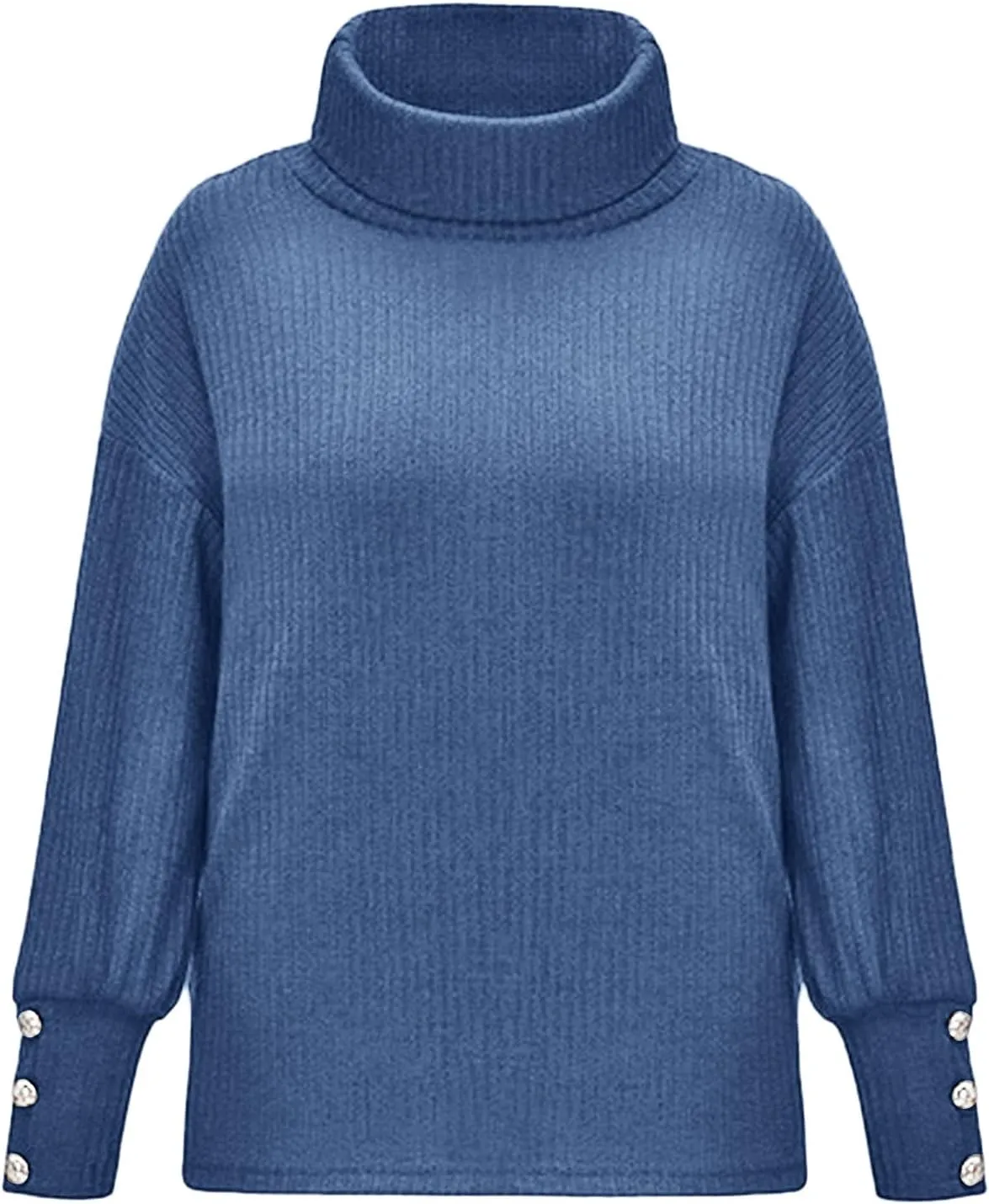Womens Turtleneck Chunky Pullover Oversized Sweaters Cowl Neck Long Sleeve Winter Slouchy Loose Knit Sweaters Trendy