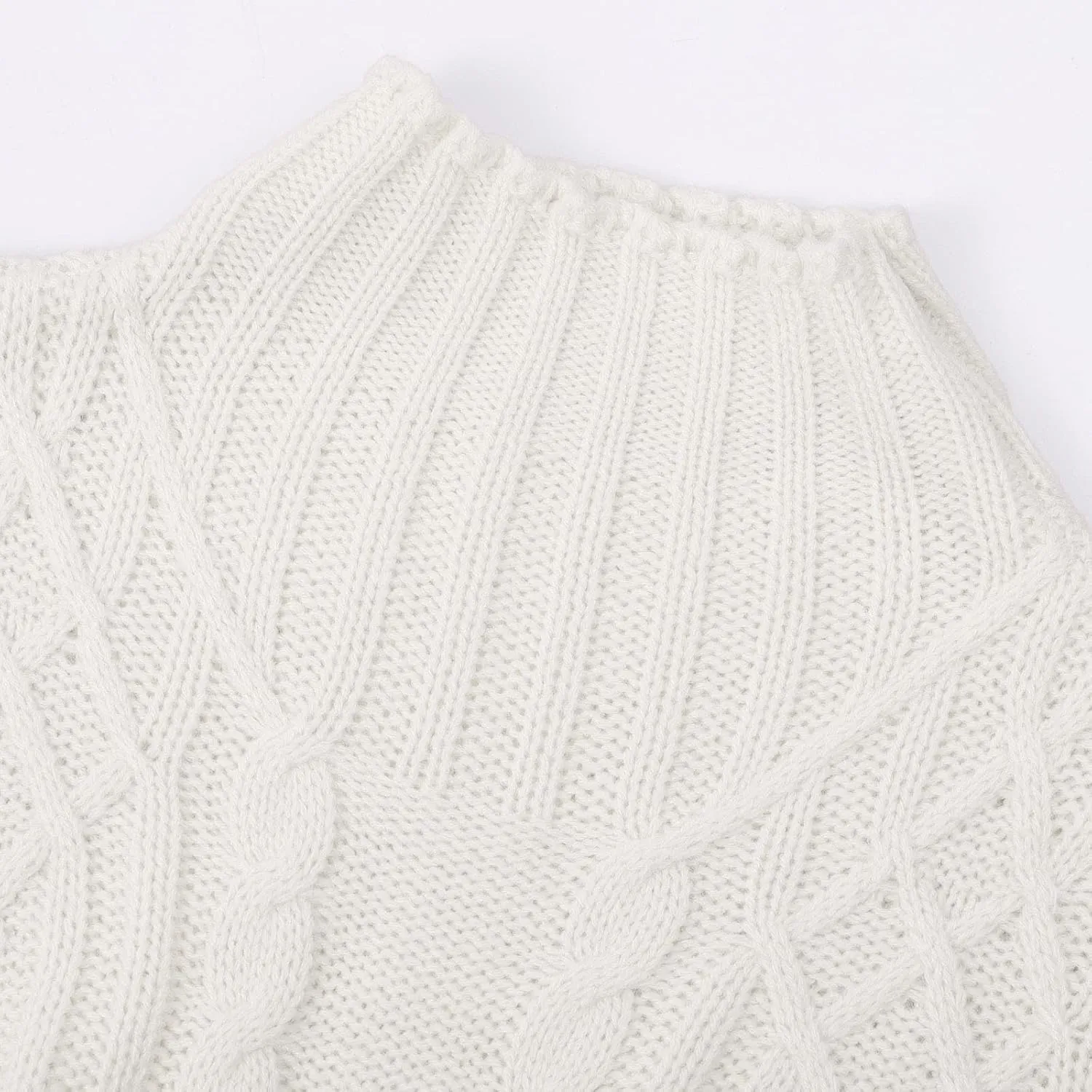 Womens Turtleneck Long Sleeve Sweaters 2024 Trendy Casual Pullover Tops Cable Ribbed Knit Sweater Fall Outfits